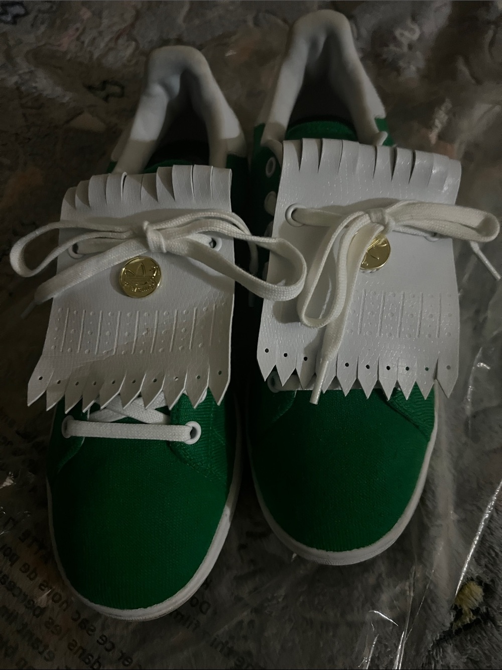 adidas classic Stan smith Green and White Low-Top spike less golf sneakers 🏌️⛳️